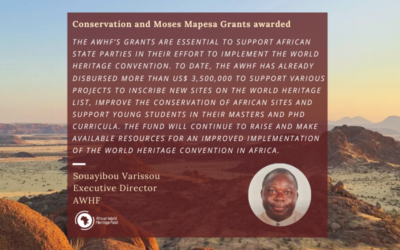AWHF’S BOARD OF DIRECTORS AWARDS 5 CONSERVATION GRANTS AND 2 MOSES MAPESA GRANTS